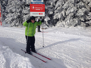 Skifahrer auf der Loipe