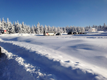 Eine weiße Winterlandschaft erwartet die Kinder