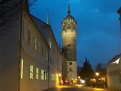 Die Schlosskirche wo Luther die 95 Thesen anschlug.